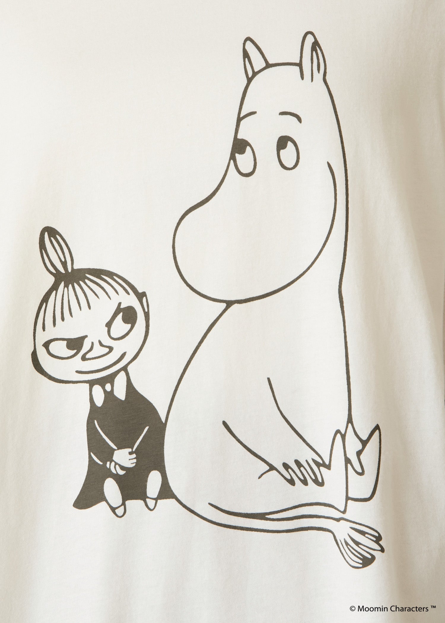 ムーミン オーガニックコットンスリットTシャツ・ムーミントロールとリトルミイ