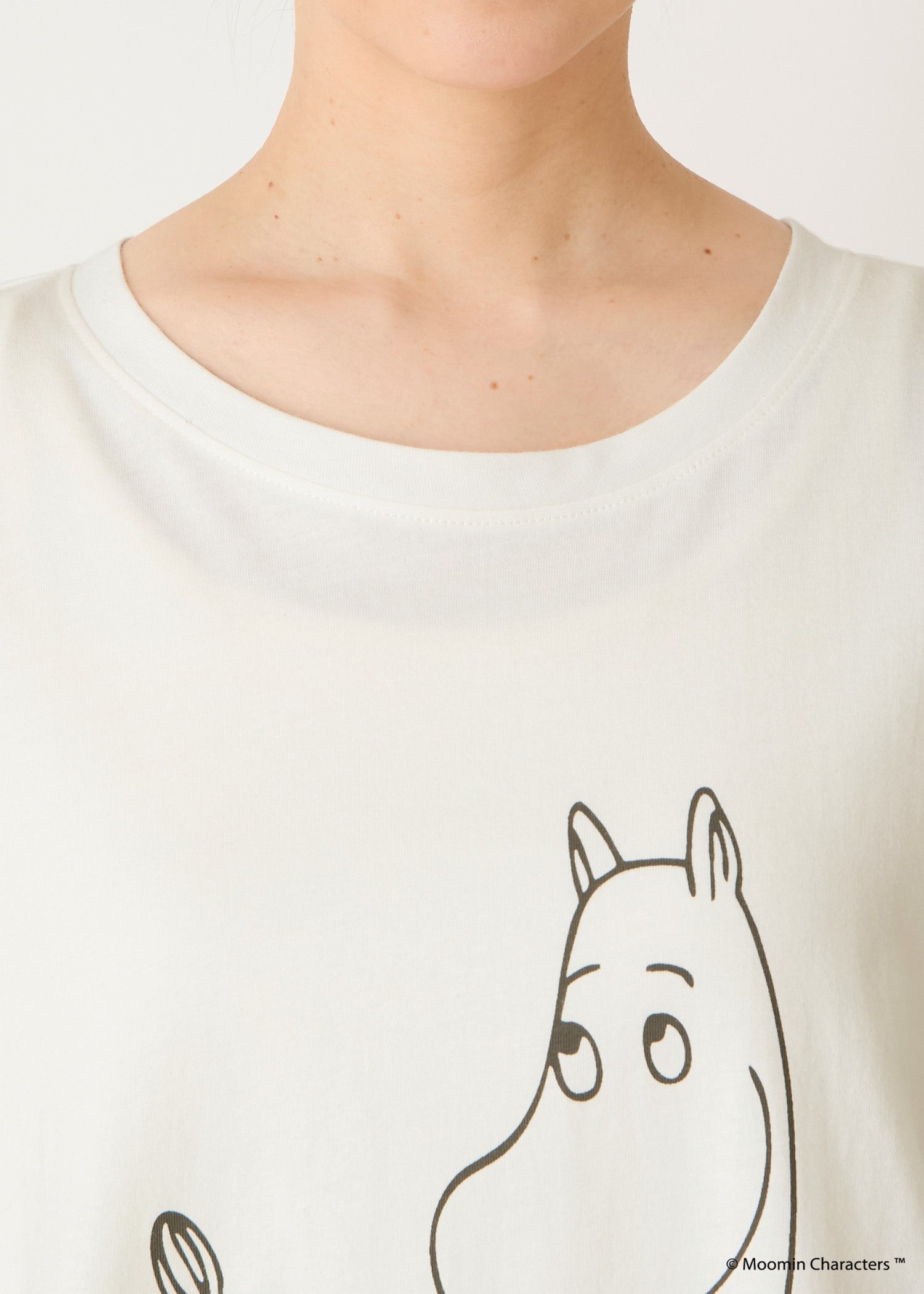 ムーミン オーガニックコットンスリットTシャツ・ムーミントロールとリトルミイ