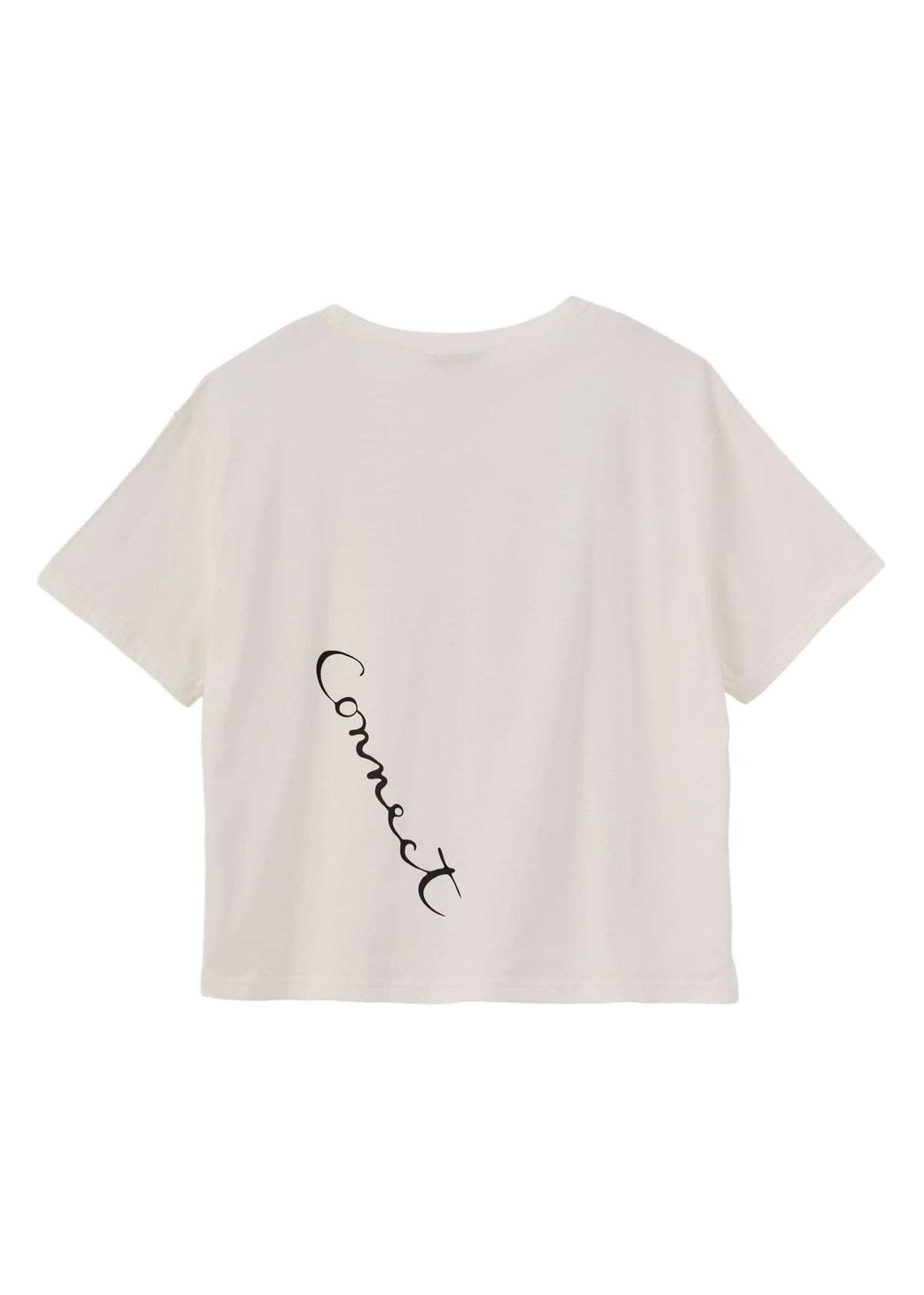 オーガニックコットン天竺 メッセージスリットTシャツ