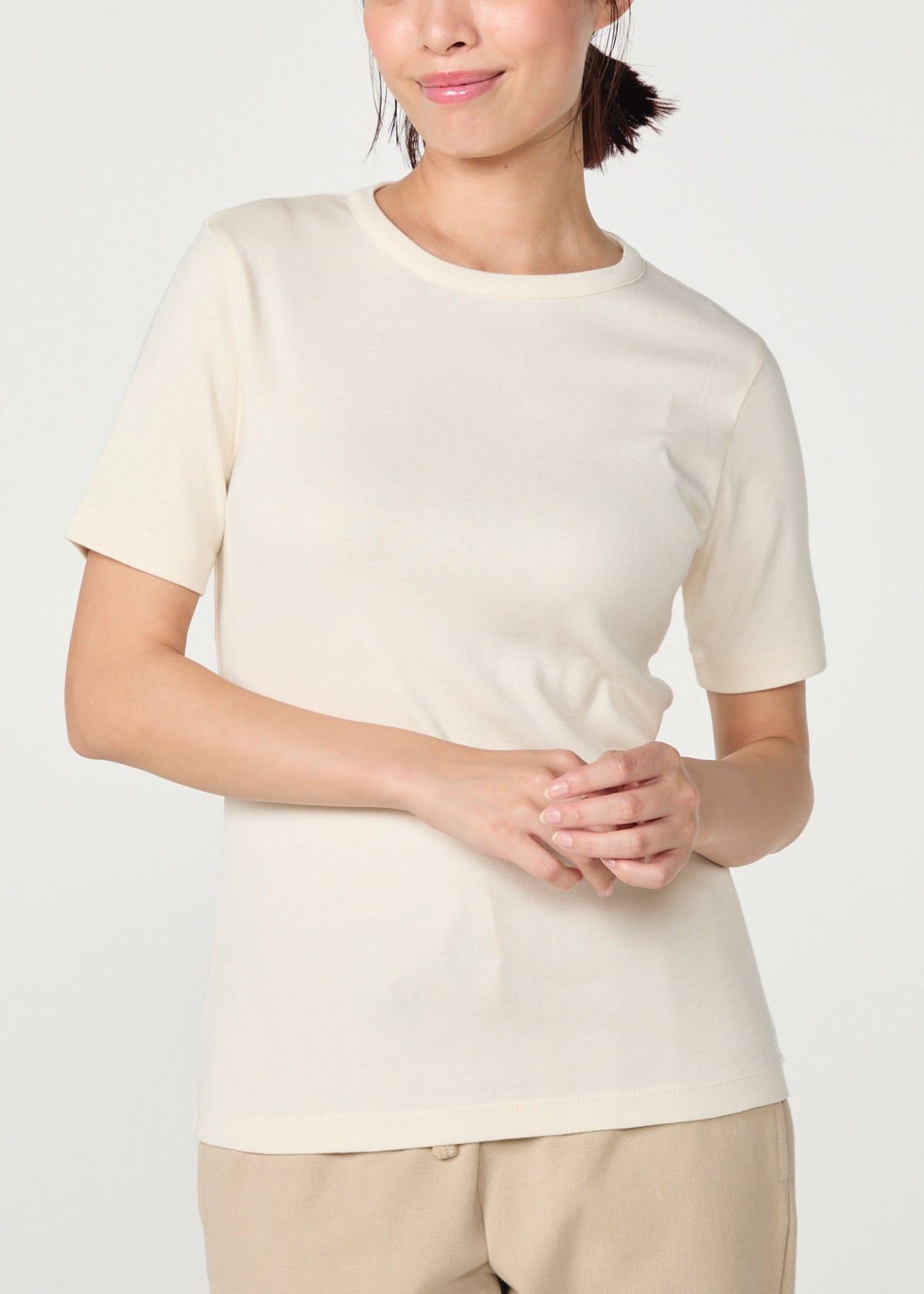 オーガニックコットンベーシック クルーネック半袖Tシャツ