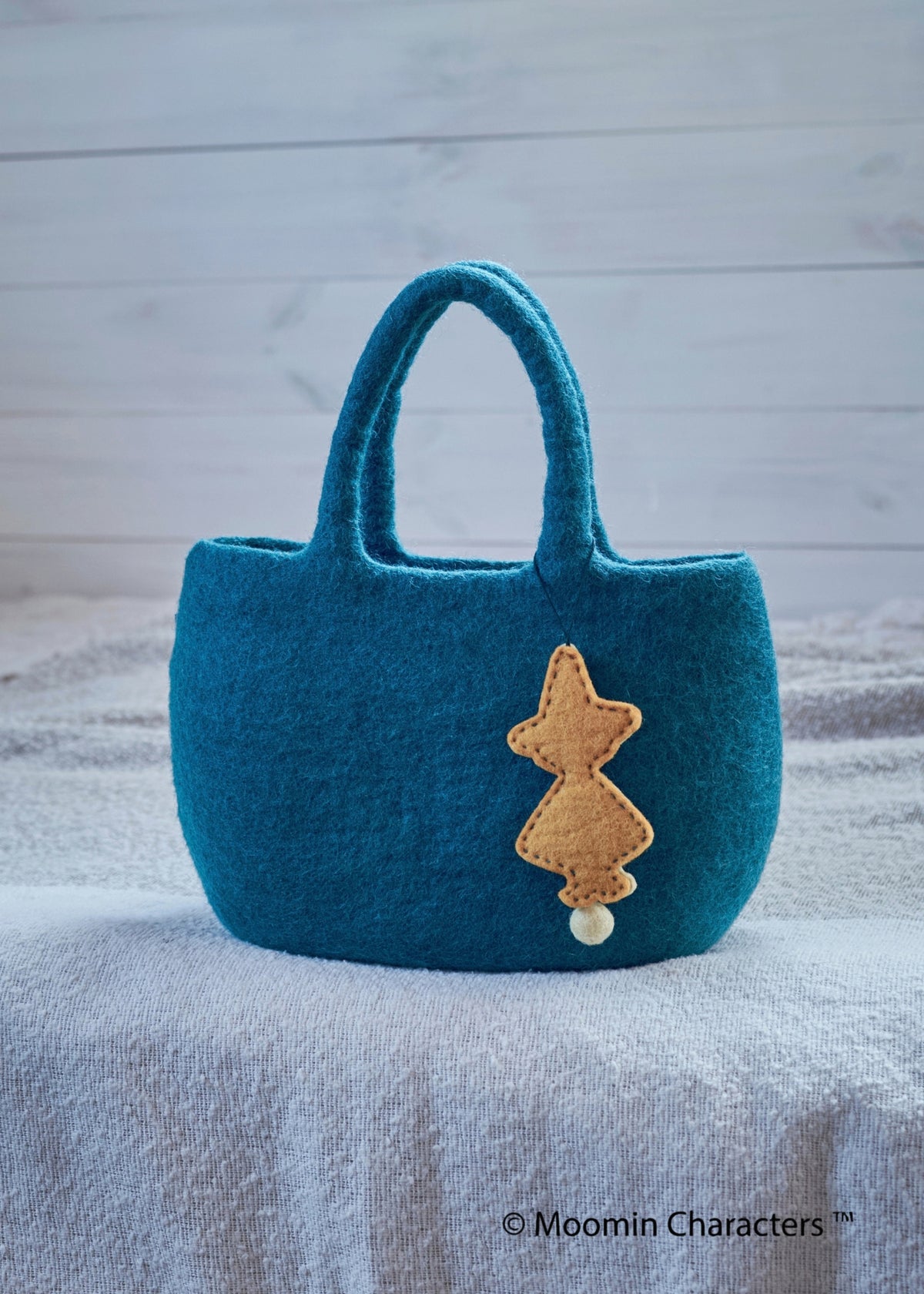 ムーミン 手刺繍フェルトバッグ ・スナフキンキーチャーム