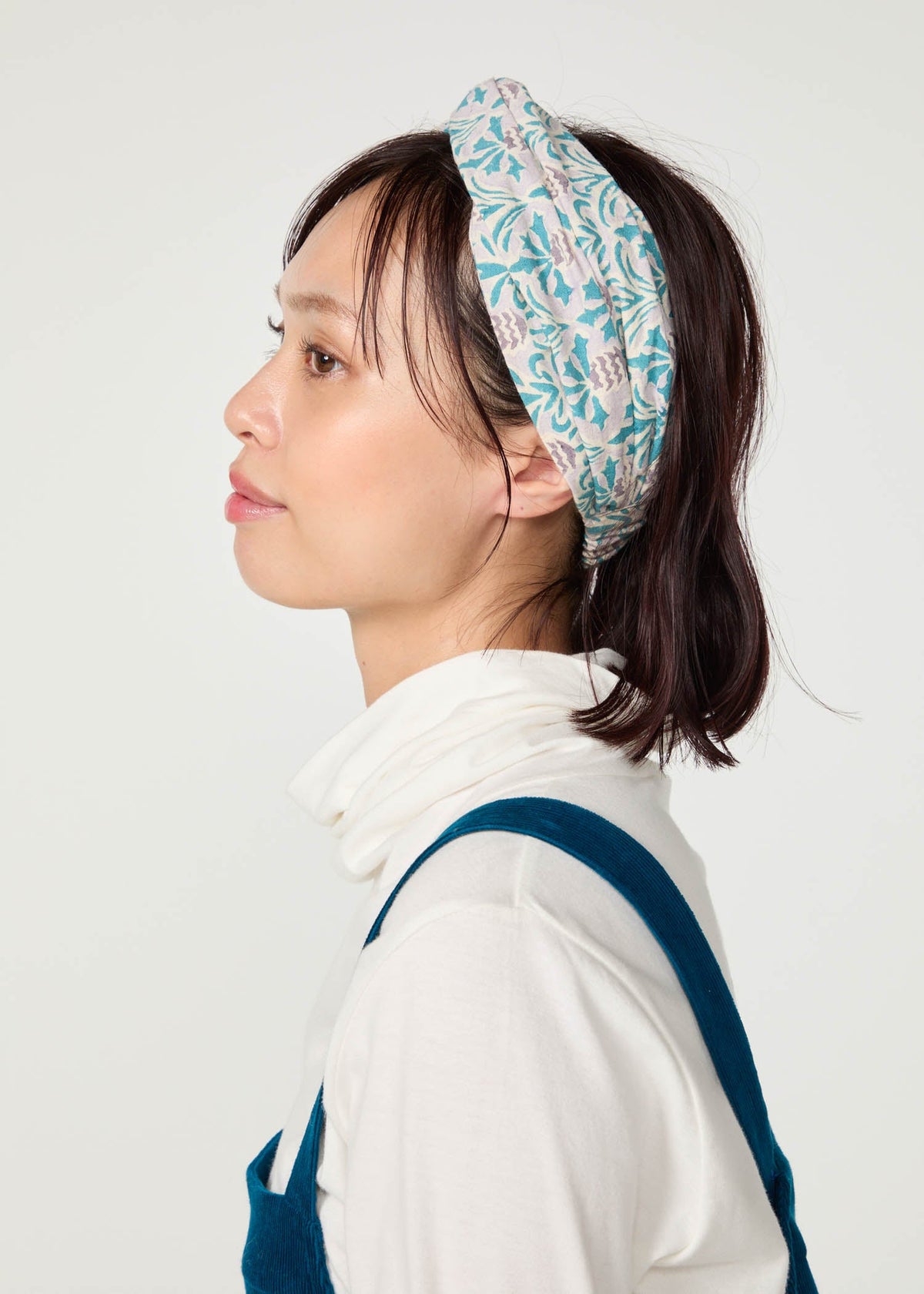 V&A ブロックプリント ヘアバンド・アザミ柄