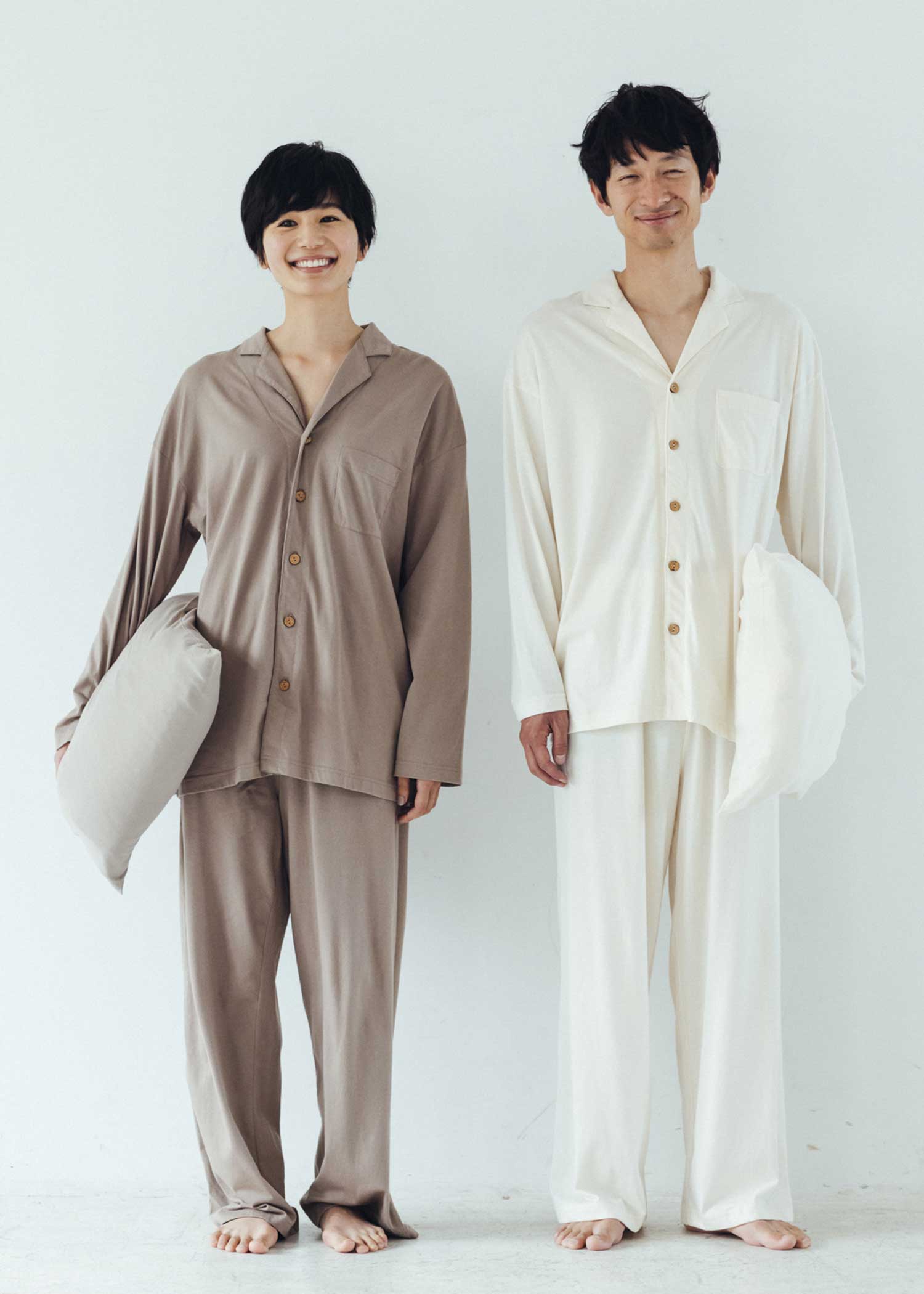 身長：169cm　着用サイズ：M（女性）
身長：178cm　着用サイズ：M（男性）
