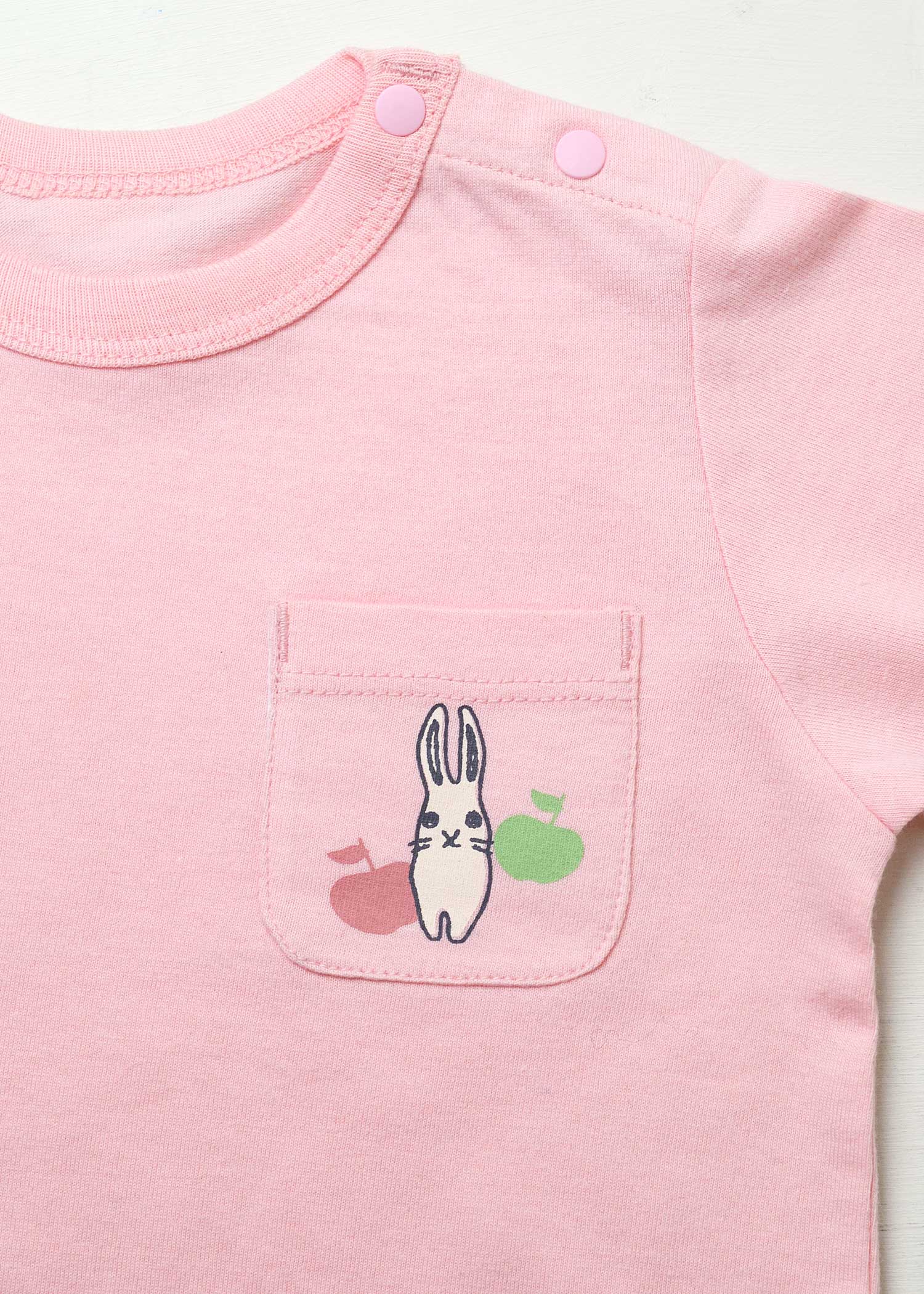 オーガニックコットンベビーラビットプリントＴシャツ