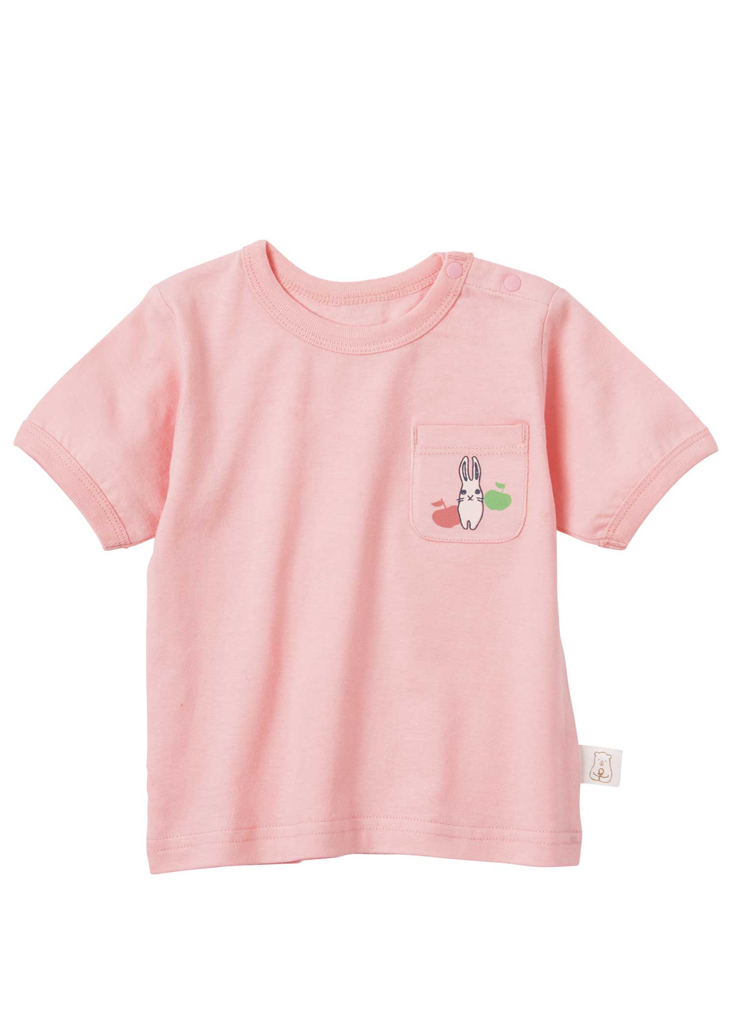 オーガニックコットンベビーラビットプリントＴシャツ