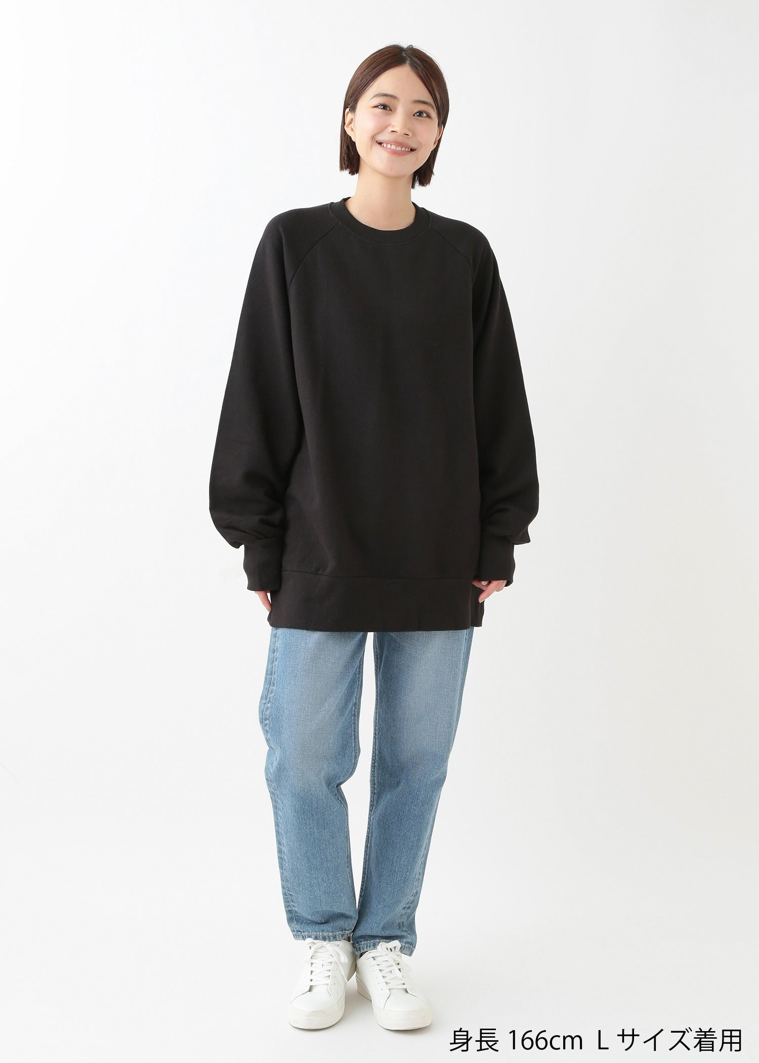 身長：166cm　着用サイズ：L