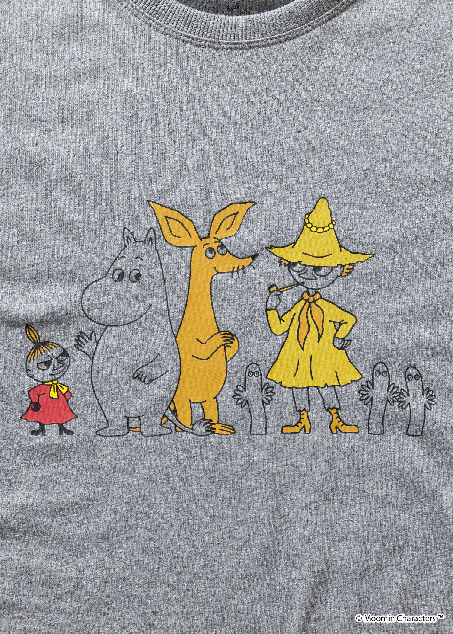 ムーミン オーガニックコットンユニセックスＴシャツ・仲間と一緒に