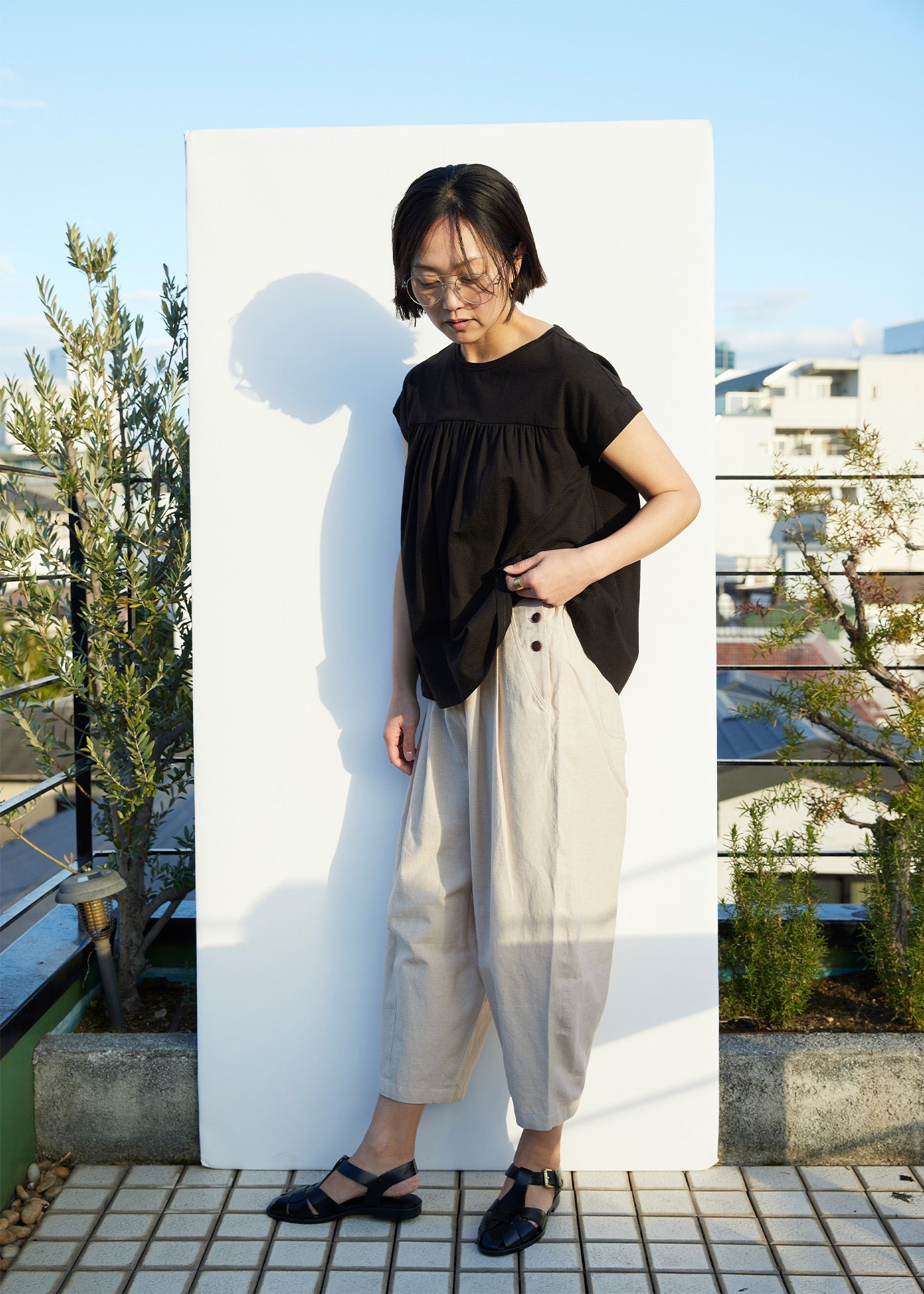 身長：170cm　着用サイズ：M