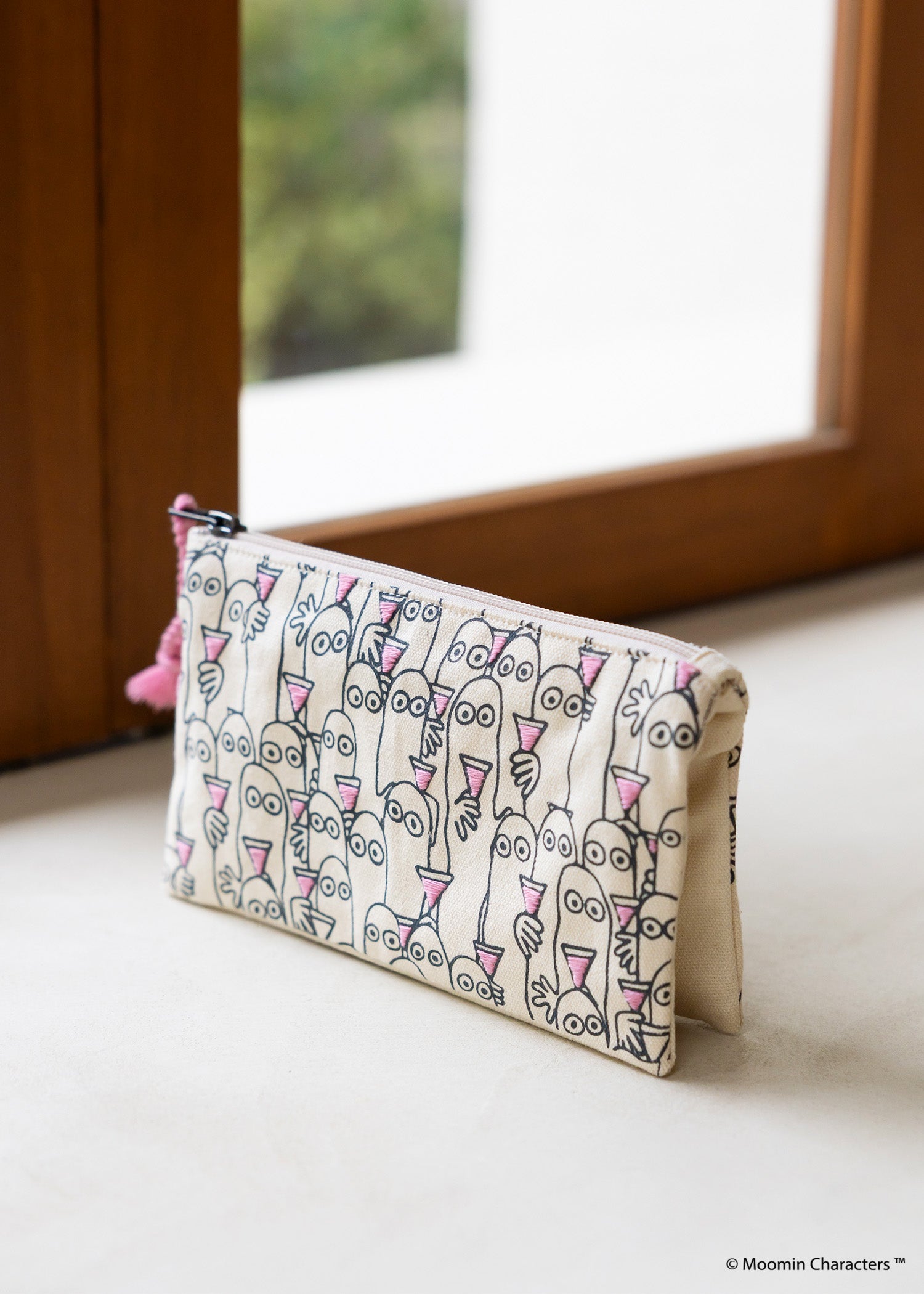 ムーミン プリント＆手刺繍ポーチ・ニョロニョロがいっぱい