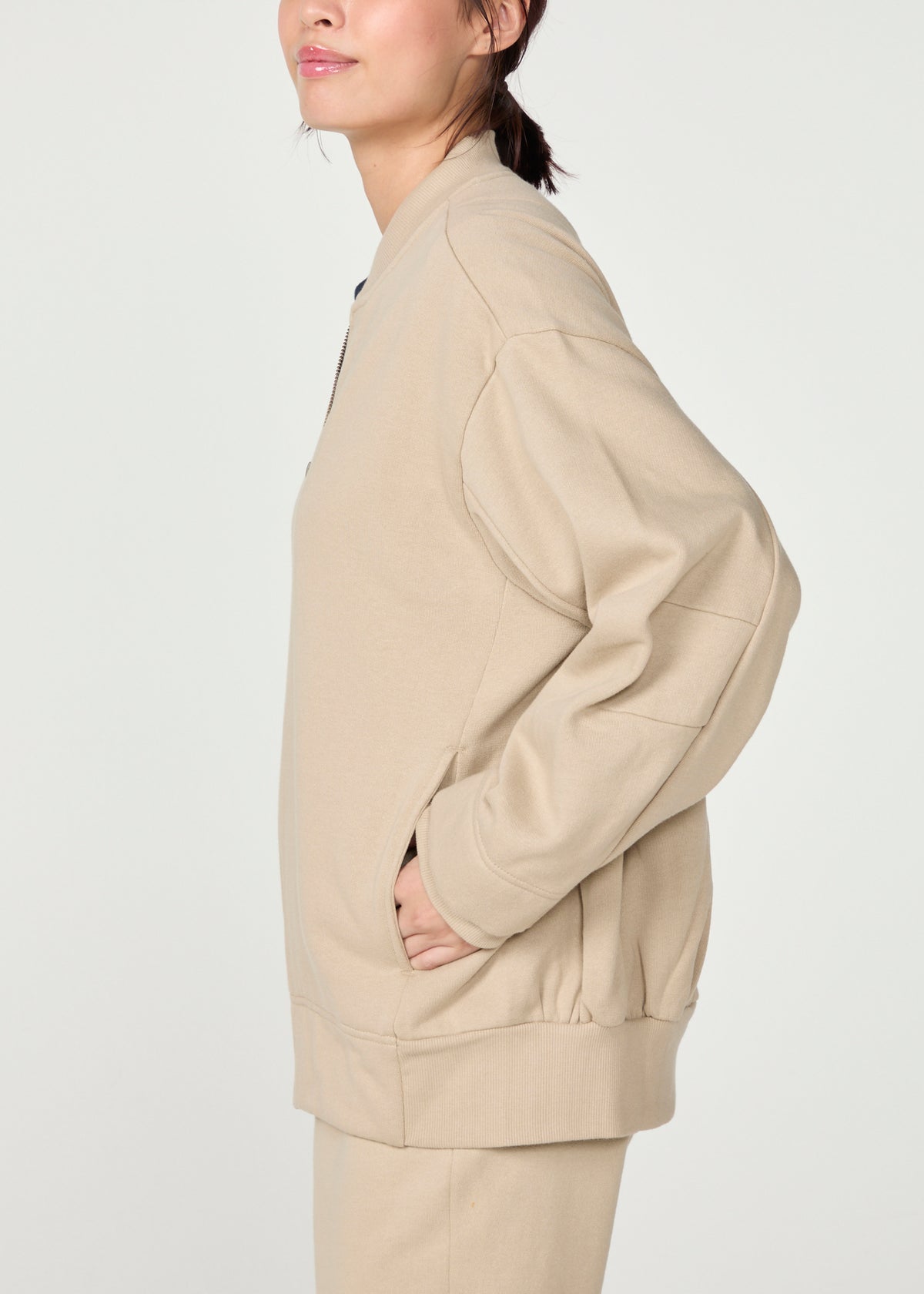 オーガニックコットン 裏起毛ブルゾン