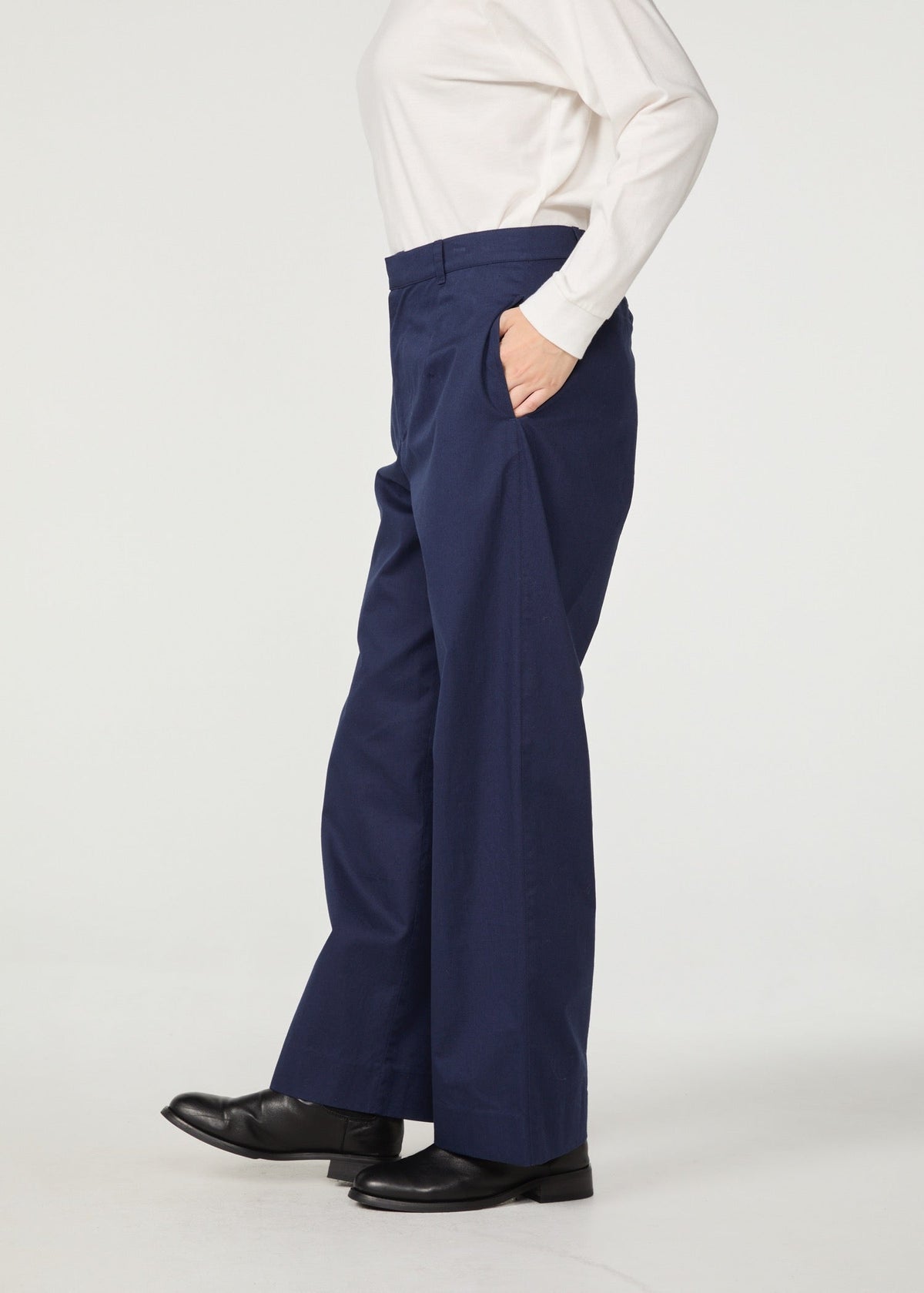 オーガニックコットンツイル ストレートパンツ
