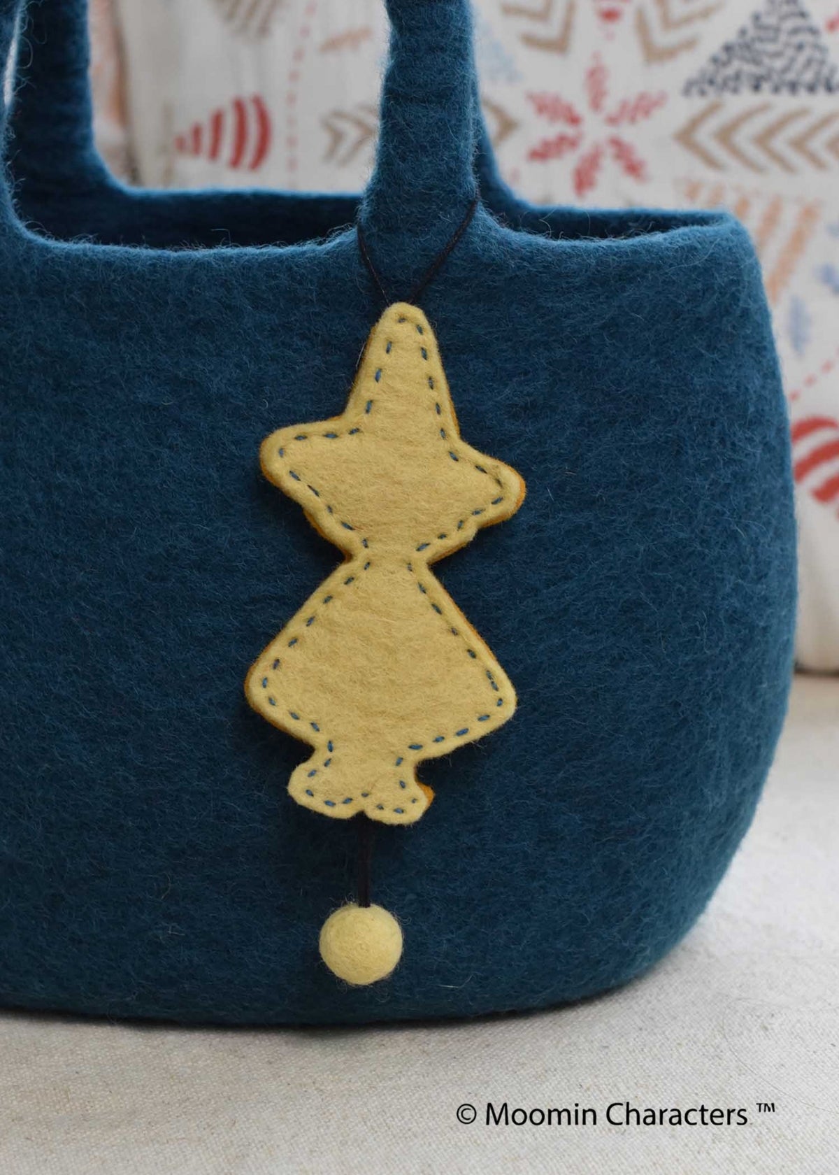 ムーミン 手刺繍フェルトバッグ ・スナフキンキーチャーム